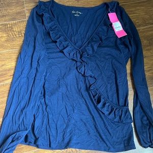 Lilly Pulitzer Loreda top true navy size medium